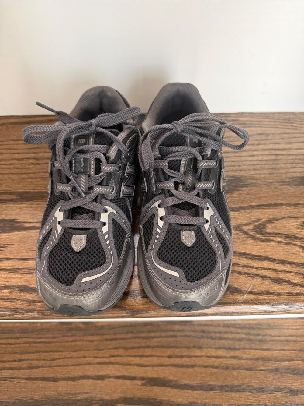 New Balance Kids' Black and Gray Athletic Sneakers